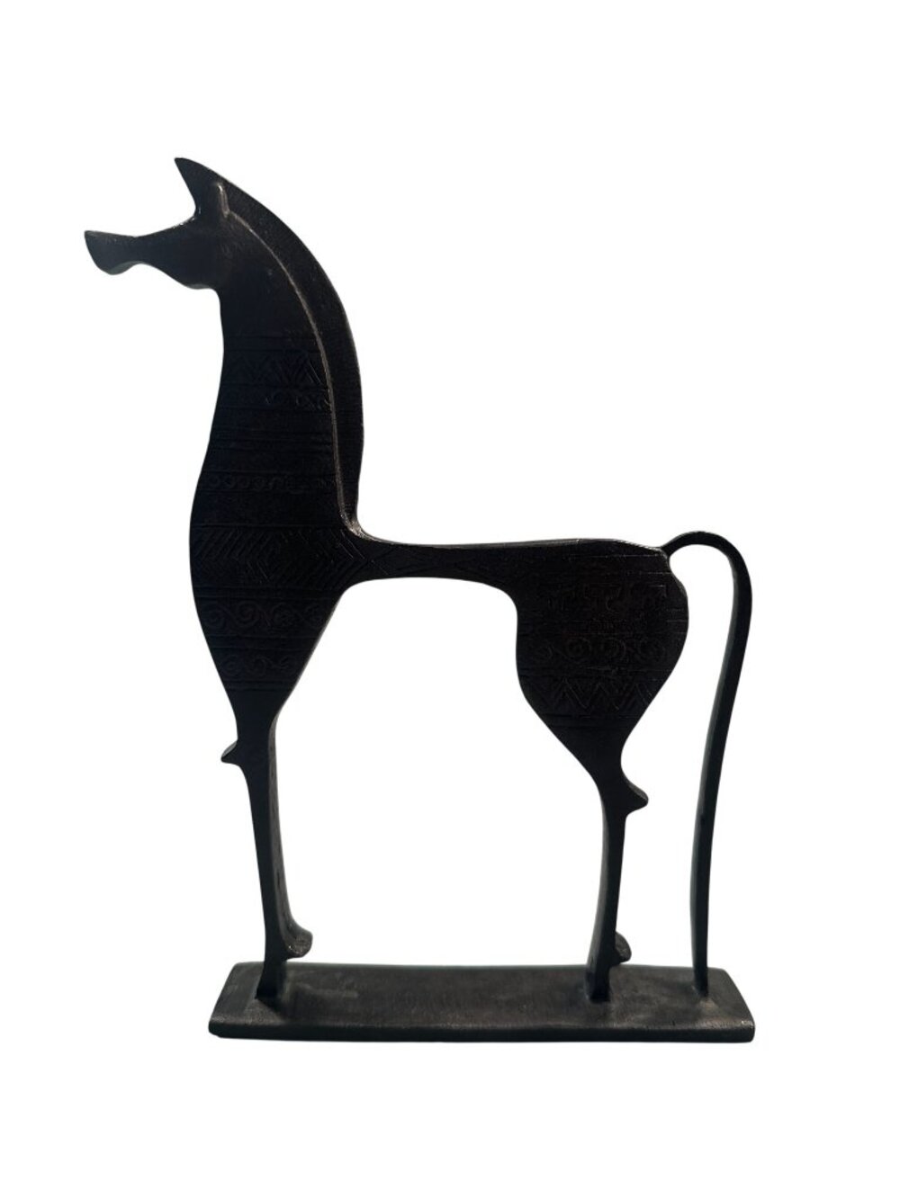 Etruscan Trojan Bronze Horse Handmade Sculpture Greece Intricate Details Vintage